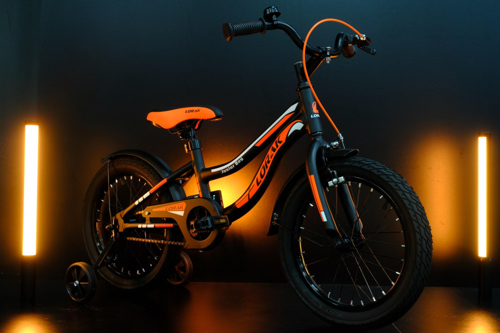 Lorak Junior 14 Boy Матовый Чёрный/Оранжевый